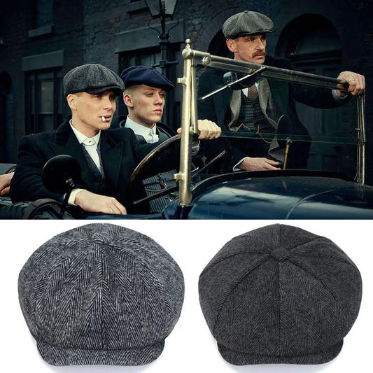 Classic Blinders Caps for Men Peaky Hat Newspaper Hat Shelby Same Style Beret Men's Sunshade Hat Suit Accessories Men's Gifts